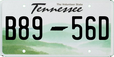 TN license plate B8956D