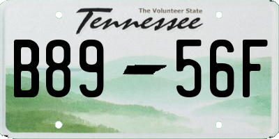 TN license plate B8956F