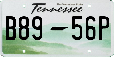 TN license plate B8956P