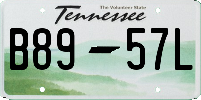 TN license plate B8957L