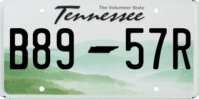 TN license plate B8957R