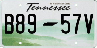 TN license plate B8957V