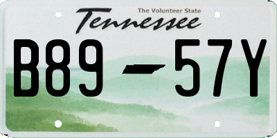 TN license plate B8957Y