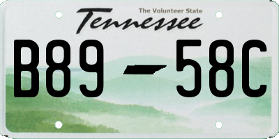 TN license plate B8958C