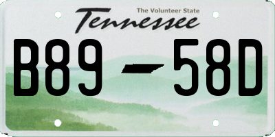 TN license plate B8958D
