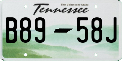 TN license plate B8958J