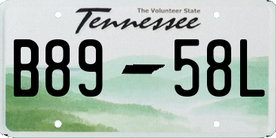 TN license plate B8958L