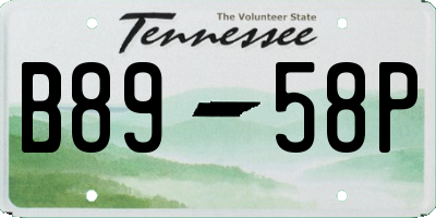 TN license plate B8958P