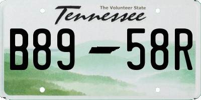 TN license plate B8958R