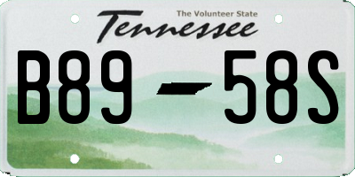 TN license plate B8958S