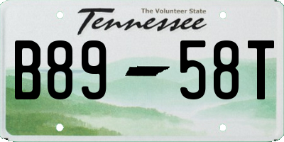 TN license plate B8958T