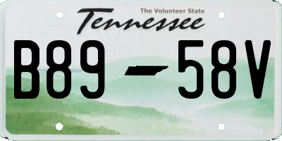 TN license plate B8958V