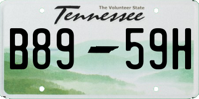 TN license plate B8959H