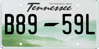 TN license plate B8959L