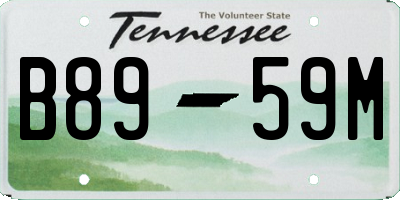 TN license plate B8959M