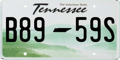 TN license plate B8959S