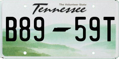 TN license plate B8959T