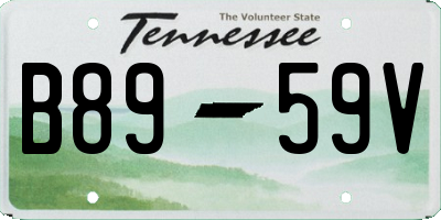 TN license plate B8959V