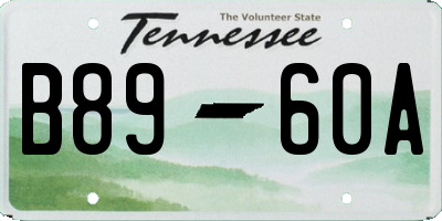 TN license plate B8960A