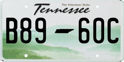 TN license plate B8960C