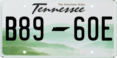 TN license plate B8960E