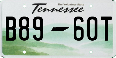 TN license plate B8960T