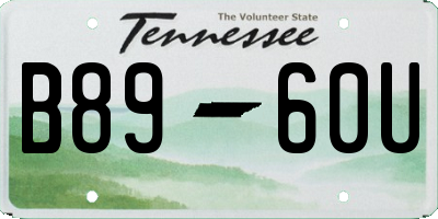 TN license plate B8960U