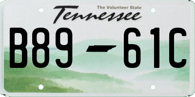 TN license plate B8961C
