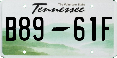 TN license plate B8961F