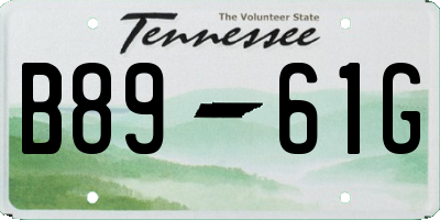 TN license plate B8961G