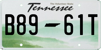 TN license plate B8961T
