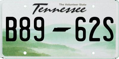 TN license plate B8962S