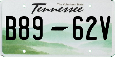 TN license plate B8962V