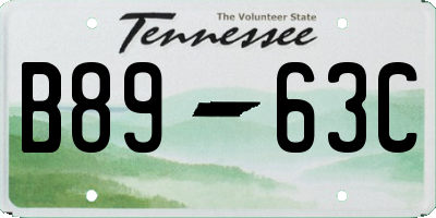 TN license plate B8963C