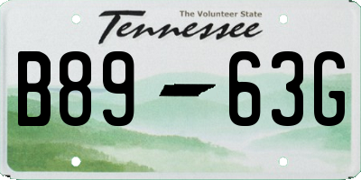 TN license plate B8963G