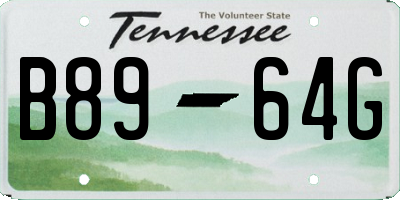 TN license plate B8964G