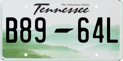 TN license plate B8964L