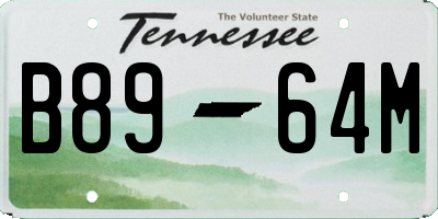 TN license plate B8964M