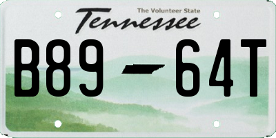 TN license plate B8964T