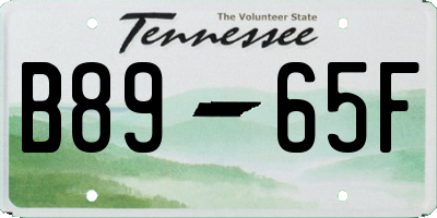 TN license plate B8965F