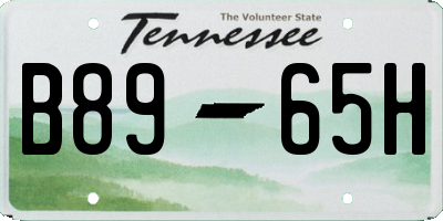 TN license plate B8965H