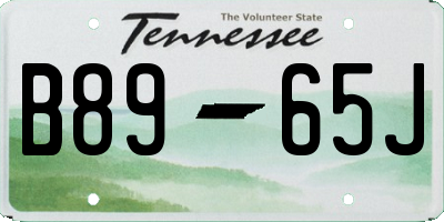 TN license plate B8965J