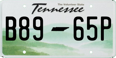 TN license plate B8965P