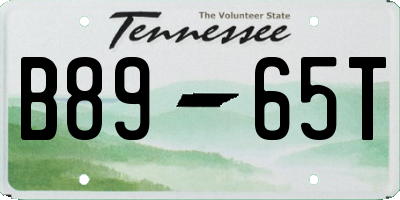 TN license plate B8965T
