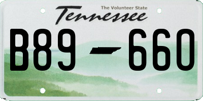 TN license plate B8966O