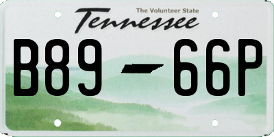 TN license plate B8966P