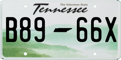 TN license plate B8966X