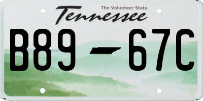TN license plate B8967C
