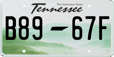 TN license plate B8967F
