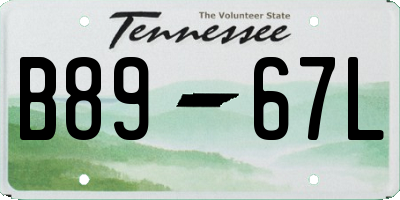 TN license plate B8967L